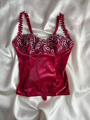 vintage y2k korse bluz