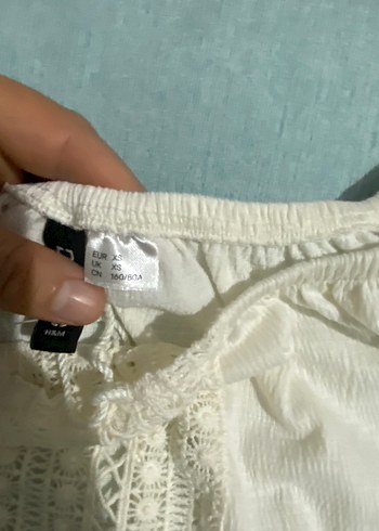 Kadın Beyaz Bohem Dantel Detaylı Bluz - Görsel 4