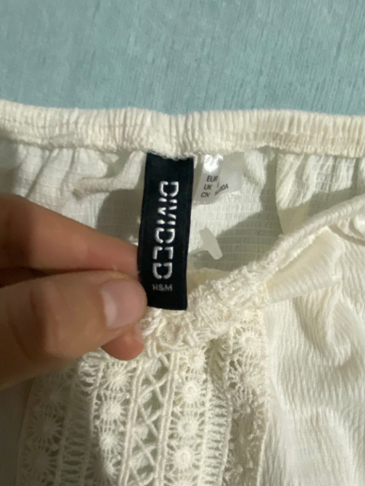 Kadın Beyaz Bohem Dantel Detaylı Bluz - Görsel 3