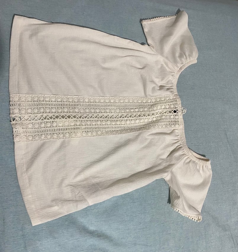 Kadın Beyaz Bohem Dantel Detaylı Bluz - Görsel 2