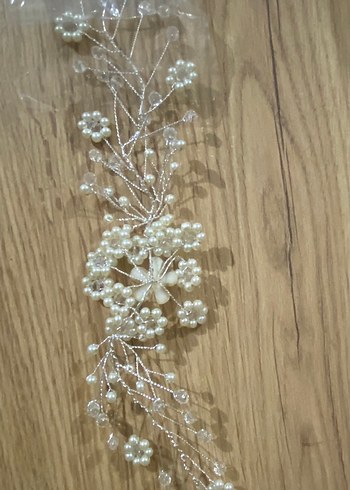 Beyaz Boncuklu Bohem Saç Aksesuarı - Görsel 4