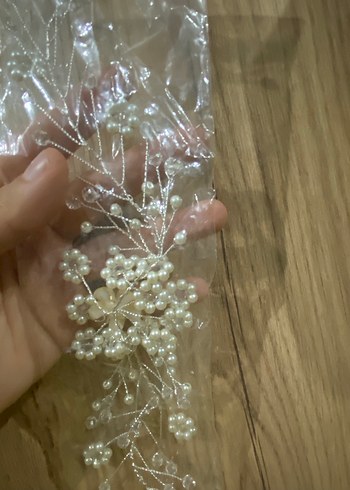 Beyaz Boncuklu Bohem Saç Aksesuarı - Görsel 3