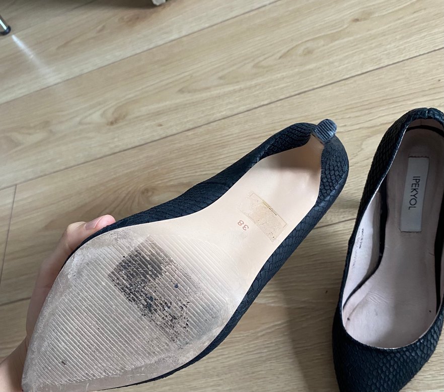 IPEKYOL Siyah Deri Yılan Desenli Stiletto - Görsel 2