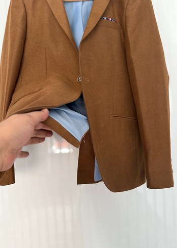 Düğmeli Kahverengi Erkek Ceket - Görsel 5