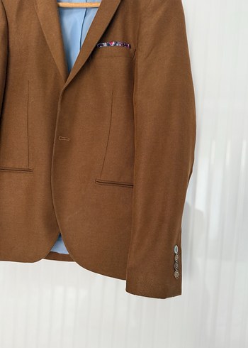 Düğmeli Kahverengi Erkek Ceket - Görsel 2
