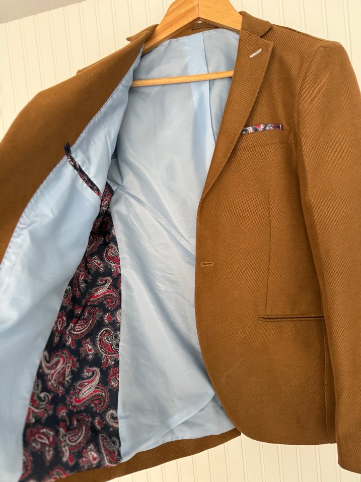 Düğmeli Kahverengi Erkek Ceket - Görsel 3