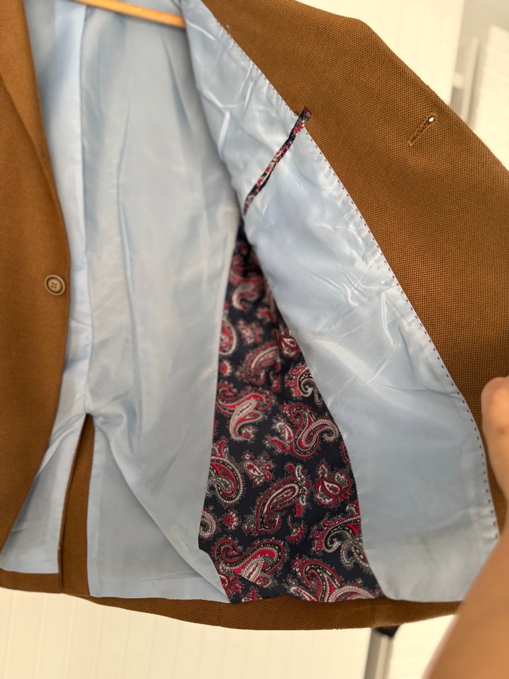 Düğmeli Kahverengi Erkek Ceket - Görsel 4