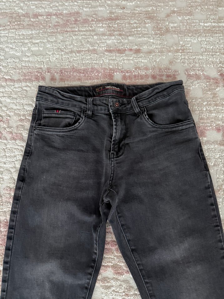 Gri Erkek Normal Kesim Kot Pantolon - Görsel 2