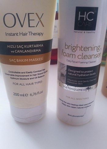 OVEX Saç Bakım Maskesi ve Brightening Köpük Temizleyici - Görsel 2