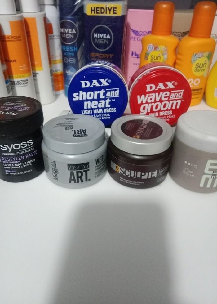 Çeşitli markalarda çeşitli etkilerde saç şekillendirici  - Görsel 2