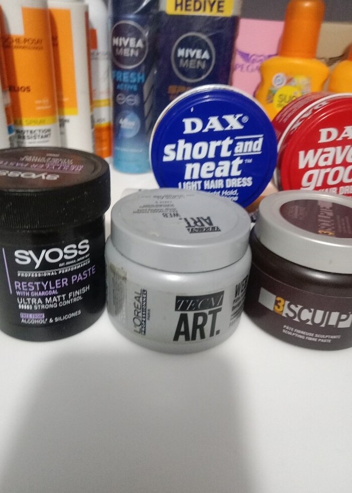 Çeşitli markalarda çeşitli etkilerde saç şekillendirici  - Görsel 3