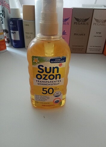 Sun ozon güneş yağı transparant hiç kullanılmamış 