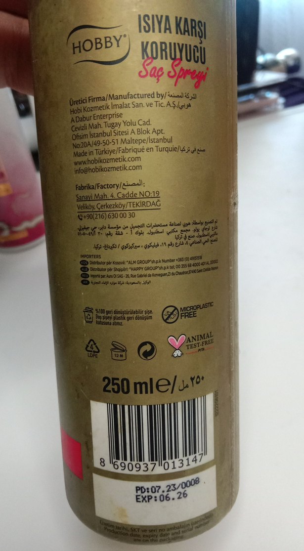 Hobby 220°C Isıya Karşı Koruyucu Saç Spreyi - Görsel 3