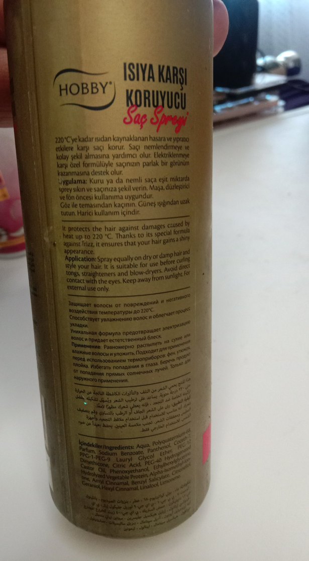 Hobby 220°C Isıya Karşı Koruyucu Saç Spreyi - Görsel 5