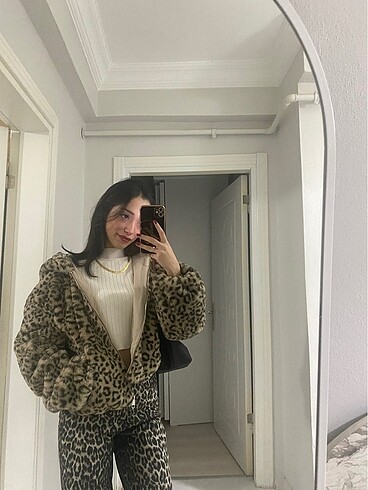 Bershka leopar kürk