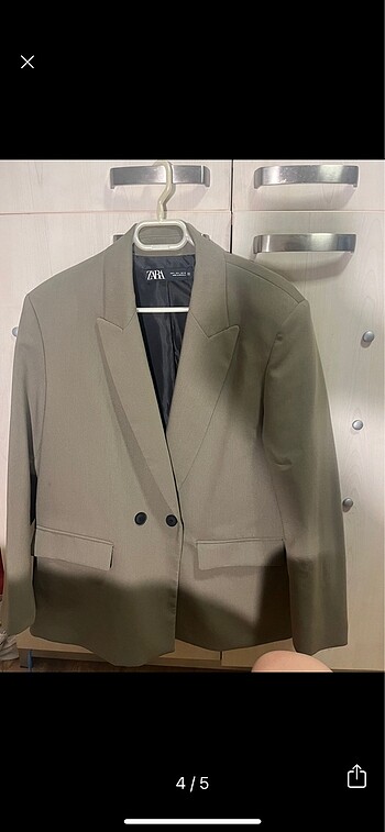 l Beden haki Renk ZARA VİRAL BLAZER CEKET