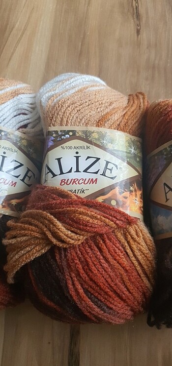  Beden çeşitli Renk Alize 3 adet ip
