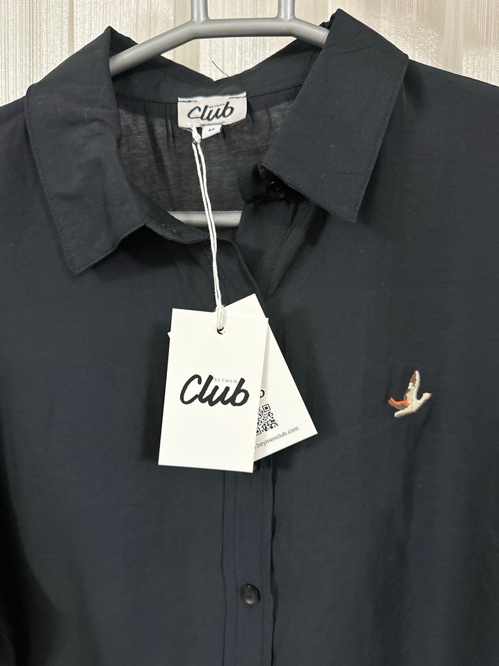 Siyah Beymen Club Uzun Kollu Casual Kadın Gömlek - Görsel 2