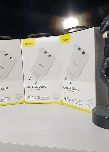 3 ADET - Baseus Speed Mini Dual 10.5W