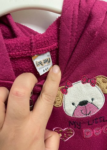 Diğer Kız Çocuk Kapüşonlu Fermuarlı Pembe Yelek