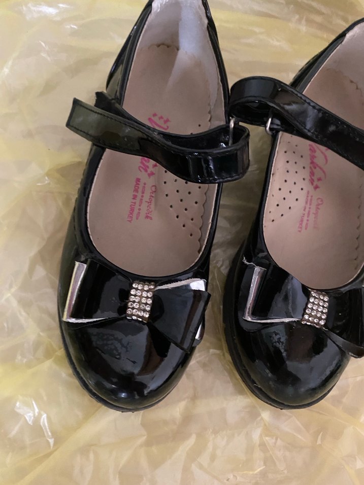 Kız Çocuk Siyah Rugan Tokalı Babet - Görsel 2