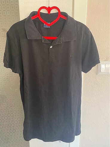 Siyah polo yaka t-shirt