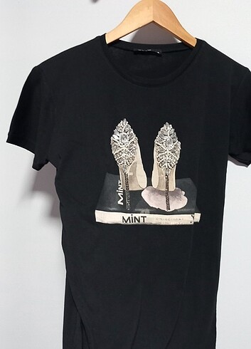 s Beden siyah Renk Tasli tshirt