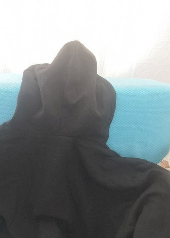 Kapüşonlu Siyah Kadın Sweatshirt - Görsel 5