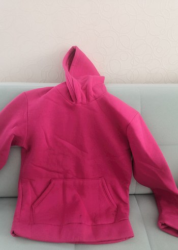 Kadın Pembe Kapüşonlu Sweatshirt - Görsel 2