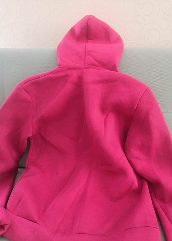 Kadın Pembe Kapüşonlu Sweatshirt - Görsel 6