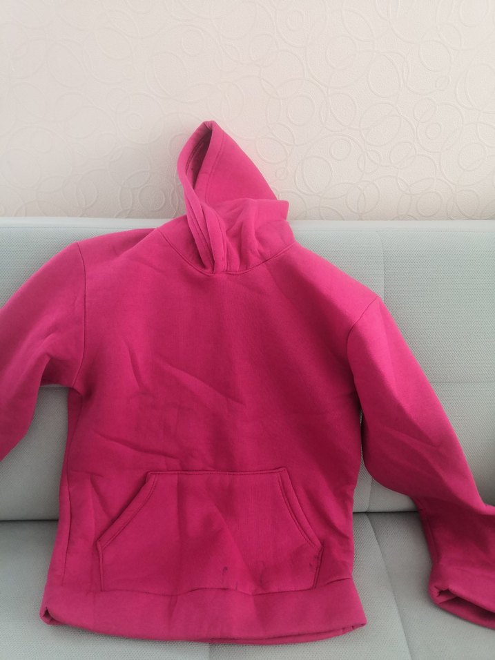 Kadın Pembe Kapüşonlu Sweatshirt - Görsel 2