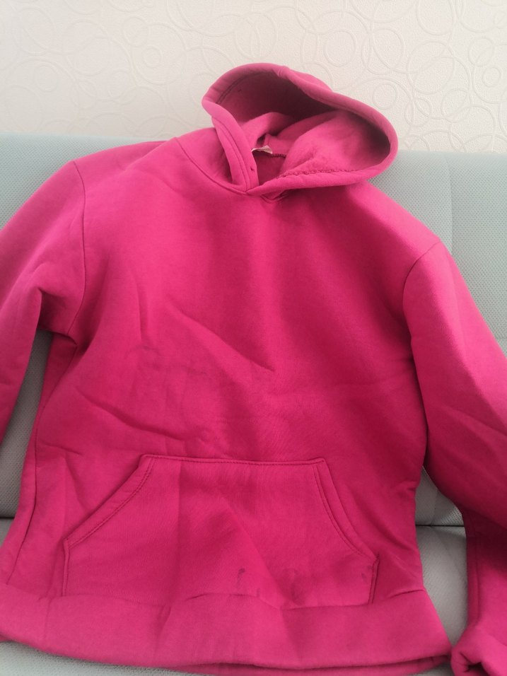 Kadın Pembe Kapüşonlu Sweatshirt - Görsel 5