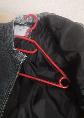 Gri Deri Biker Ceket Kadın - Görsel 4