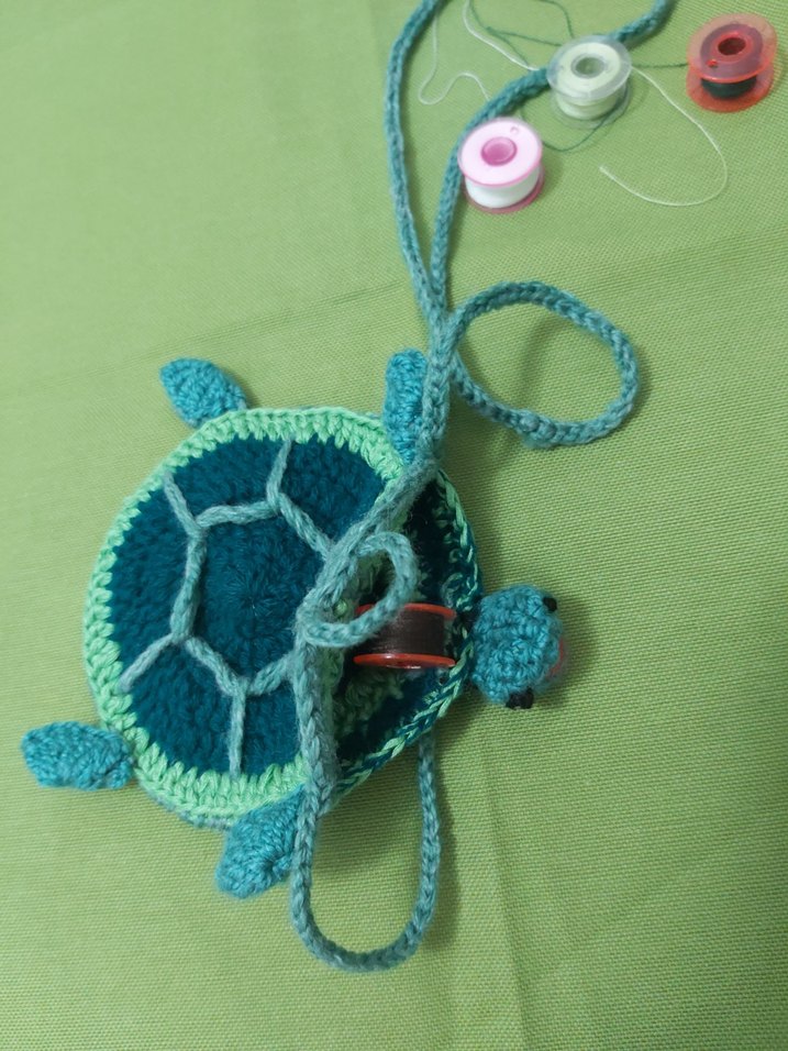 Yeşil Renkli Örgü Bebek çanta - Görsel 3