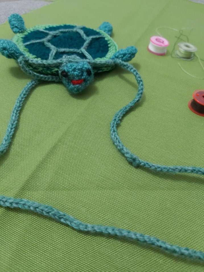 Yeşil Renkli Örgü Bebek çanta - Görsel 2