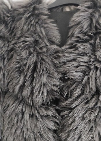 36 Beden lacivert Renk Zara kot pantolon ve Gri Kürklü Kadın Midi Boy