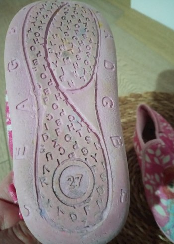 Kız Çocuk Pembe Desenli Sıcak Ev Terliği - Görsel 14