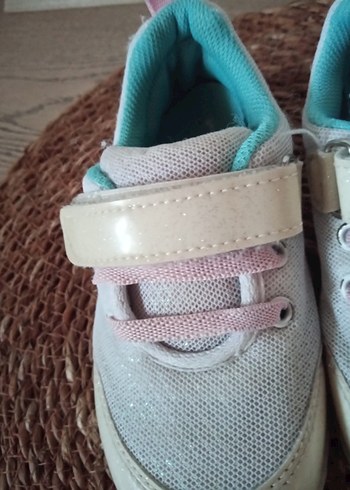 Kız Çocuk Beyaz Spor Ayakkabı Velcro - Görsel 11