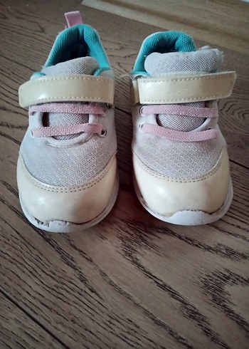 Kız Çocuk Beyaz Spor Ayakkabı Velcro - Görsel 10