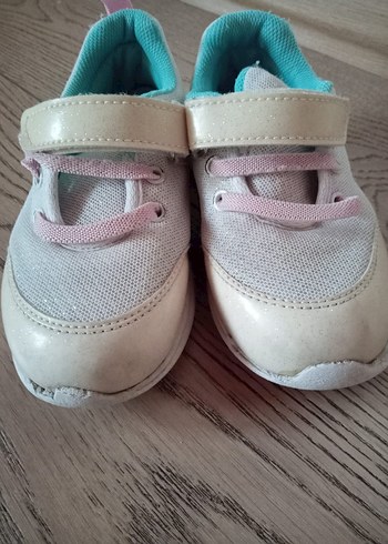 Kız Çocuk Beyaz Spor Ayakkabı Velcro - Görsel 4