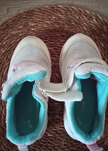 Kız Çocuk Beyaz Spor Ayakkabı Velcro - Görsel 20