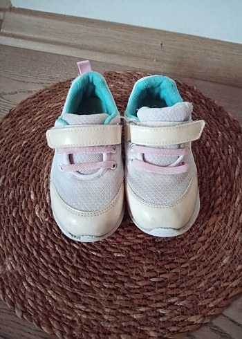 Kız Çocuk Beyaz Spor Ayakkabı Velcro - Görsel 13