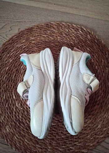 Kız Çocuk Beyaz Spor Ayakkabı Velcro - Görsel 18