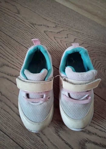 Kız Çocuk Beyaz Spor Ayakkabı Velcro - Görsel 8