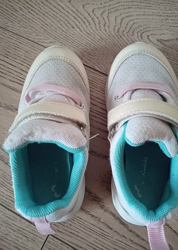 Kız Çocuk Beyaz Spor Ayakkabı Velcro - Görsel 3