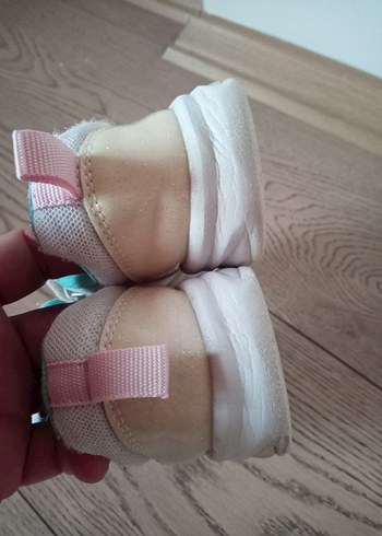 Kız Çocuk Beyaz Spor Ayakkabı Velcro - Görsel 6