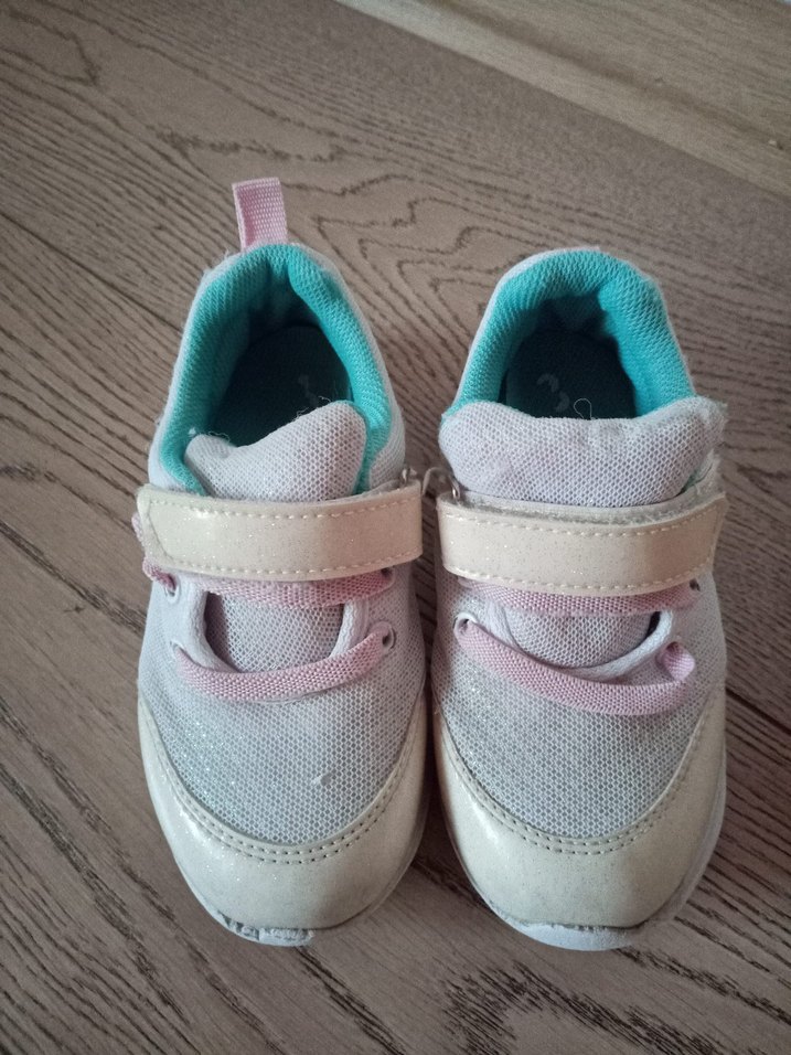 Kız Çocuk Beyaz Spor Ayakkabı Velcro - Görsel 2