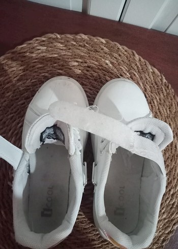 Kız Çocuk Beyaz Cırtcırtlı Spor Ayakkabı - Görsel 13