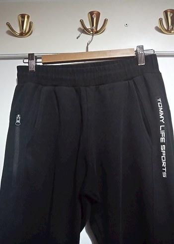 TOMMY LIFE Siyah Fermuarlı Erkek Eşofman Altı - Görsel 10