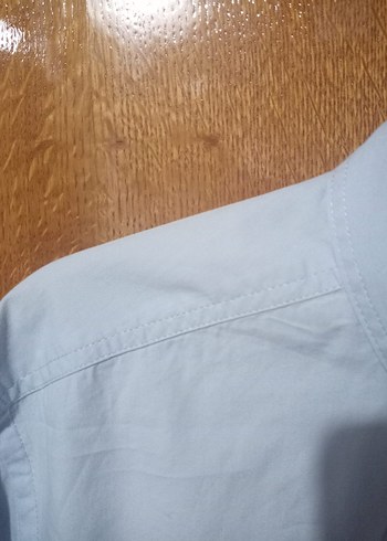 Düğmeli Mavi Erkek Gömlek - Görsel 7